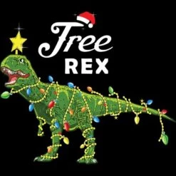 Men's Design By Humans Dinosaur Christmas Tree Rex Christmas Gift By Amitsurti Tank Top