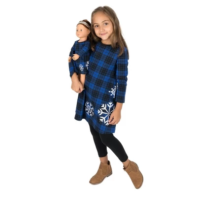 Leveret Girl And Doll Matching Christmas Cotton Dress - Image 4