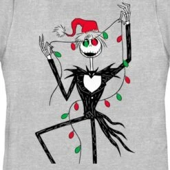 Women's The Nightmare Before Christmas Jack Christmas Lights T-Shirt
