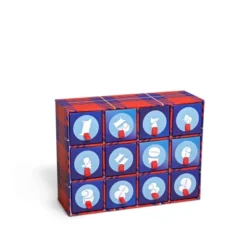 Happy Socks Adult 12pk 12 Days Of Christmas Socks Gift Set, Large