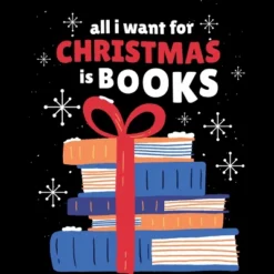 Women's Design By Humans Christmas Books By ArtStyleAlice Racerback Tank Top