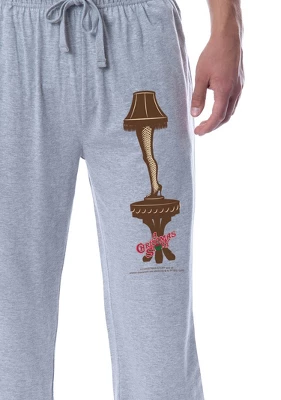 A Christmas Story Mens' Movie Lamp Leg Major Award Sleep Pajama Pants Grey - Image 2