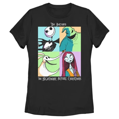 Women's The Nightmare Before Christmas Group Character Portraits T-Shirt - Image 3