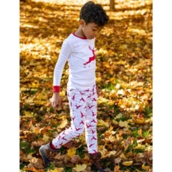 Leveret Kids Two Piece Cotton Christmas Pajamas