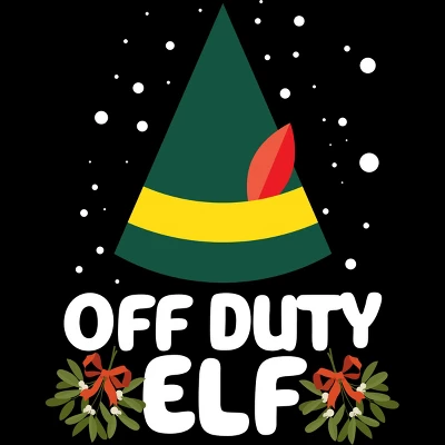 Junior's Design By Humans Off Duty Elf Christmas By Thingsandthings T-Shirt