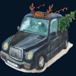 Men's Design By Humans Christmas Cab By ValerieShephard Tank Top