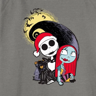 Junior's The Nightmare Before Christmas Jack And Sally Christmas Portrait Sweatshirt