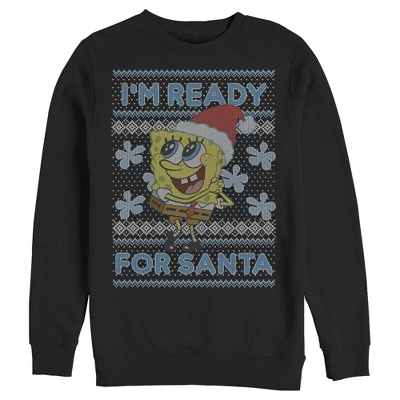 Men's SpongeBob SquarePants Ugly Christmas Ready Santa Sweatshirt - Image 2