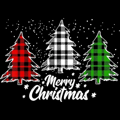 Junior's Design By Humans Christmas Tree Buffalo By NekoShop T-Shirt