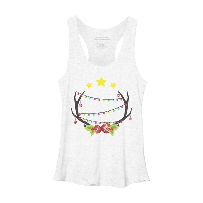 Women's Design By Humans Christmas Deer By Reivchan Racerback Tank Top - Image 5