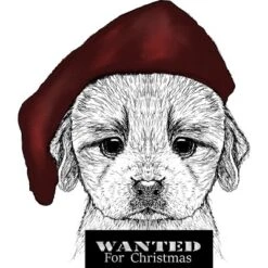 Men's Design By Humans Christmas Dog By Msmart Tank Top