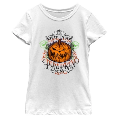 Girl's The Nightmare Before Christmas All Hail The Pumpkin King T-Shirt - Image 3