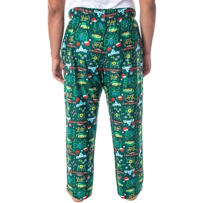 National Lampoon's Christmas Vacation Men's Allover Print Pajama Pants Green - Image 3