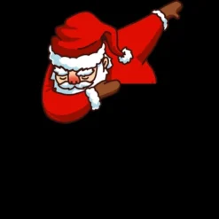 Junior's Design By Humans Pocket T-shirt Dabbing Santa Christmas Tshirt Dab Santa Xmas By Vomaria T-Shirt
