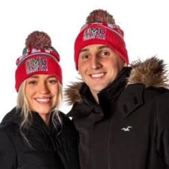 Elf The Movie Embroidered OMG Santa! Cuff Pom Christmas Adult Beanie Hat Red