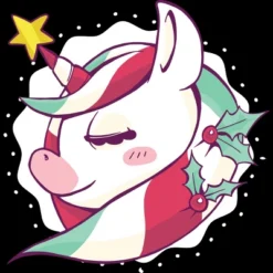 Men's Design By Humans Striped Christmas Unicorn By Rasok Tank Top