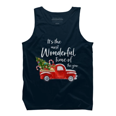 Men's Design By Humans It's The Most Wonderful Time Of The Year Christmas Shirt By TEEARTLAB Tank Top - Image 4