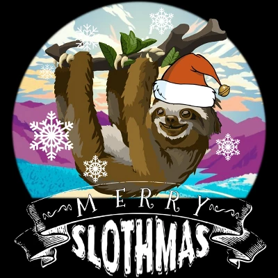 Women's Design By Humans Merry Slothmas - Funny Christmas Pajama For Sloth Lovers By TELO213 Racerback Tank Top 3 Women's Design By Humans Merry Slothmas - Funny Christmas Pajama For Sloth Lovers By TELO213 Racerback Tank Top