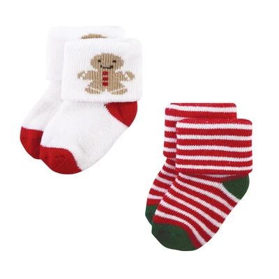 Hudson Baby Unisex Baby Cotton Rich Newborn And Terry Socks, 12 Days Of Christmas - Image 4