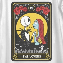 Women's The Nightmare Before Christmas The Lovers Tarot Card Scoop Neck