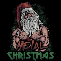 Women's Design By Humans Metal Christmas By Cabooth Racerback Tank Top