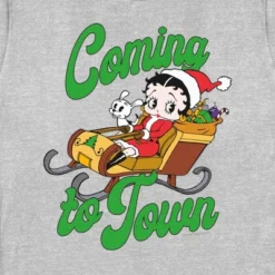 Women's Betty Boop Christmas Coming To Town Pudgy T-Shirt
