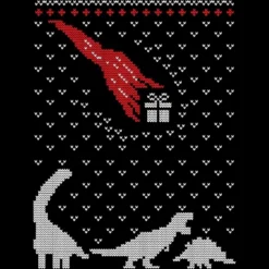 Men's Design By Humans Dinosaur Comet Christmas Sweater By Shirtpublic Tank Top
