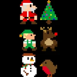 Men's Design By Humans 8Bit Christmas By JakeSmith Tank Top