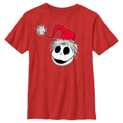 Boy's The Nightmare Before Christmas Jack Santa Hat T-Shirt - Image 3