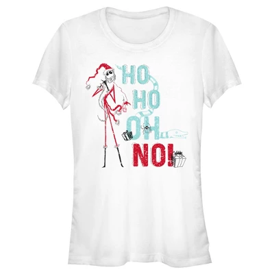 Junior's The Nightmare Before Christmas Ho Ho Oh No Sandy Claws T-Shirt - Image 3