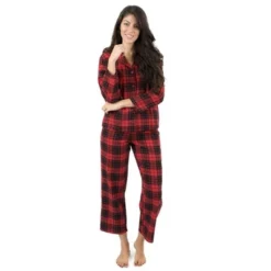 Leveret Womens Two Piece Flannel Christmas Pajamas