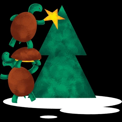 Men's Design By Humans Christmas Tree Turtle By Moredesignsplease Tank Top