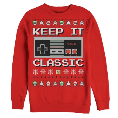 Men's Nintendo Ugly Christmas NES Classic Controller Sweatshirt - Image 3