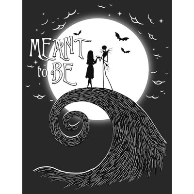 Women's The Nightmare Before Christmas Halloween Jack Skellington Sally Meant To Be T-Shirt