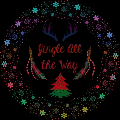 Women's Design By Humans Christmas Jingle All The Way Snowflake Circle By Famenxt Racerback Tank Top