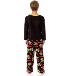 How The Grinch Stole Christmas Boys' Mean One Pajama Set Long Sleeve Pants
