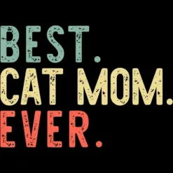 Junior's Design By Humans Best Cat Mom Ever Funny Mommy Vintage Gift Christmas T-Shirt By Mothersdaygift T-Shirt