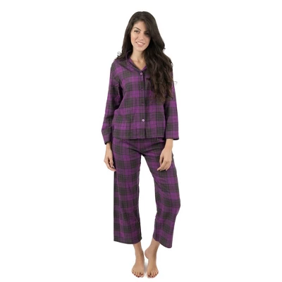 Leveret Womens Two Piece Flannel Christmas Pajamas - Image 8