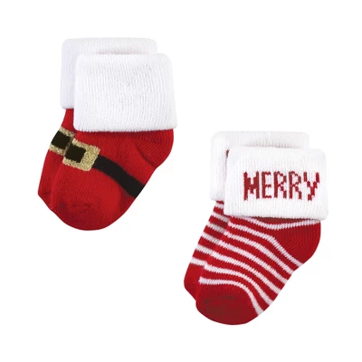 Hudson Baby Unisex Baby Cotton Rich Newborn And Terry Socks, 12 Days Of Christmas - Image 5