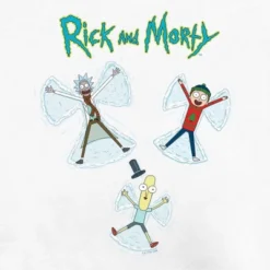 Men's Rick And Morty Christmas Snow Angels Sweatshirt