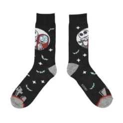 Nightmare Before Christmas Jack & Sally Men's 3-Pack Crew Socks