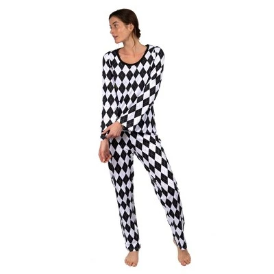 Leveret Womens Two Piece Cotton Argyle Christmas Pajamas - Image 6