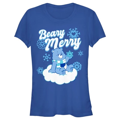 Junior's Care Bears Christmas Grumpy Bear Beary Merry T-Shirt - Image 3