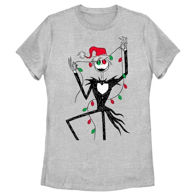 Women's The Nightmare Before Christmas Jack Christmas Lights T-Shirt - Image 3