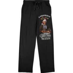 Bioworld National Lampoon’s Christmas Vacation Clark Griswold Santa Men’s Black Drawstring Sleep Pajama Pants