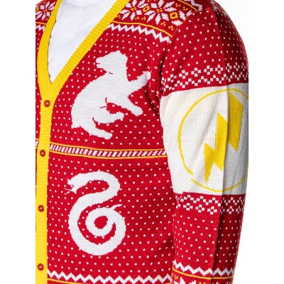 Harry Potter Men's Hogwarts Houses Ugly Christmas Sweater Cardigan - Image 4