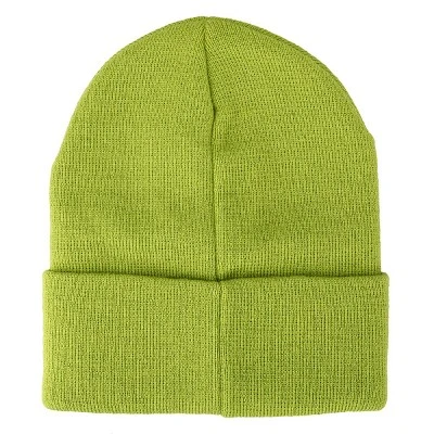 The Grinch Face Green Embroidered Cuffed Knitted Beanie For Christmas - Image 2