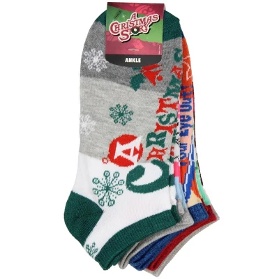 A Christmas Story Ralphie Ankle No Show Socks 5 Pair For Unisex Adult Multicoloured - Image 2