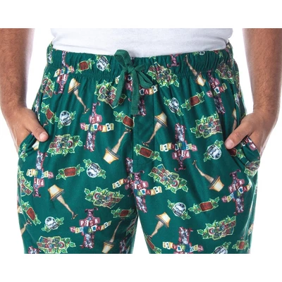 A Christmas Story Men's Movie Inspired Allover Print Sleep Pajama Pants Green - Image 3