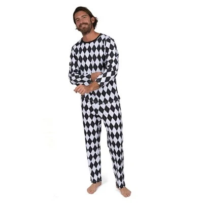 Leveret Mens Two Piece Cotton Argyle Christmas Pajamas - Image 4